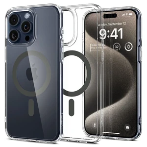 Прозрачный чехол с MagSafe Spigen Ultra Hybrid (MagFit) Graphite для iPhone 15 Pro Max ACS06577 - Фото 1