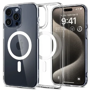 Прозрачный чехол с MagSafe Spigen Ultra Hybrid (MagFit) White для iPhone 15 Pro Max ACS06576 - Фото 1