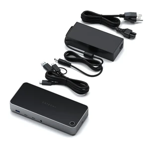 Док-станция 13-в-1 USB-C Satechi Triple 4K Docking Station с поддержкой 3 мониторов 4K портами 100W PD, 2 DisplayPort, 3 HDMI, 4 USB-C, USB-A, Ethernet, AUX для iPad | MacBook | Windows - Фото 5