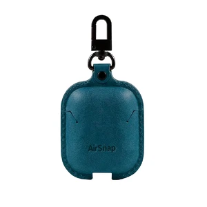 Шкіряний чохол з карабіном Twelve South AirSnap Deep Teal для Apple AirPods - Фото 2