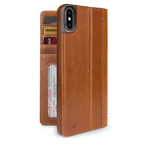 Шкіряний чохол-книжка Twelve South Journal Cognac для iPhone XS Max