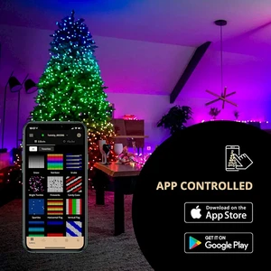 Светодиодная гирлянда Twinkly Cluster RGB 400 Multicolor (6m) Apple HomeKit - Фото 5