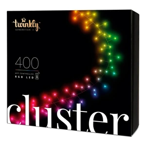 Светодиодная гирлянда Twinkly Cluster RGB 400 Multicolor (6m) Apple HomeKit TWC400STP-BEU - Фото 1