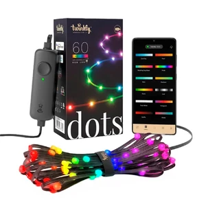 Светодиодная гирлянда Twinkly Dots RGB 60 Flexible led string (3m) Apple HomeKit - Фото 2