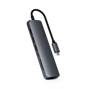 Хаб Satechi USB-C Slim Multi-Port Erhernet Adapter 4K Space Gray для iPad | MacBook - Фото 2