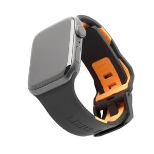 Силіконовий ремінець UAG Civilian Silicone Black | Orange для Apple Watch 44mm SE | 6 | 5 | 4 19148D114097 - Фото 1