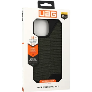 Оливково-черный чехол с кевларом Urban Armor Gear Metropolis LT Mag iPhone 16 Pro Max - Фото 10