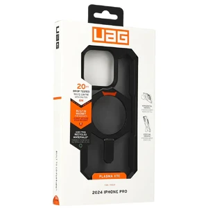 Напівпрозорий чорний чохол з помаранчевим UAG Plasma XTE Mag для iPhone 16 Pro - Фото 7