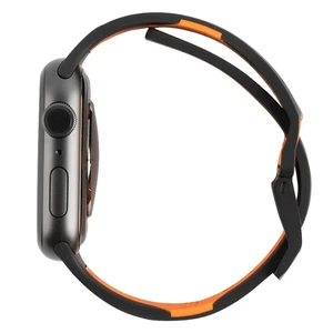 Силіконовий ремінець UAG Silicone Strap Civilian Black | Orange для Apple Watch Ultra 49mm | 45mm | 44mm | 42mm Series - Фото 3