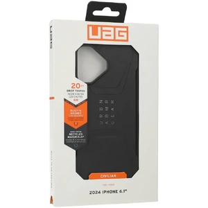 Чорний чохол Urban Armor Gear Civilian MagSafe для iPhone 16 - Фото 3