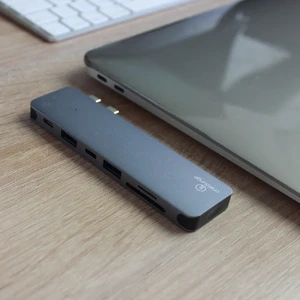 Хаб (адаптер) oneLounge для MacBook 1Drive Pro 7-in-2 Thunderbolt 3 USB Type-C to HDMI | 2 х USB 3.0 | SD | MicroSD | PD 100W - Фото 7