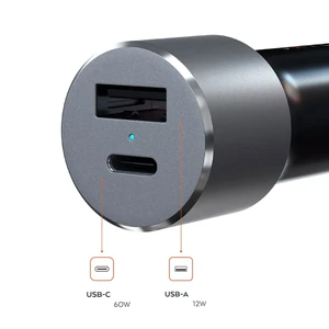 Автомобильное зарядное устройство Satechi Type-C PD Car Charger 72W Space Gray - Фото 4