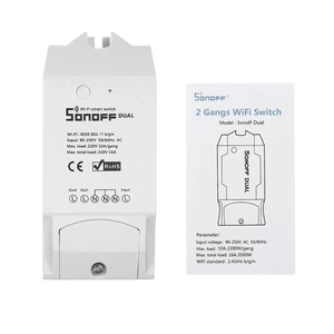 Беспроводное двухканальное Wi-Fi реле Sonoff HomeKit Dual R2 - Фото 3