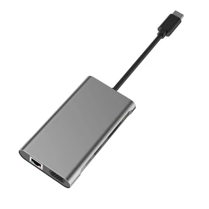 Алюмінієвий концентратор WIWU Apollo USB Type-C 10 in 1 Hub Grey - Фото 2