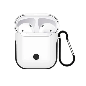 Пластиковий чохол з карабіном WIWU Armor White для Apple AirPods