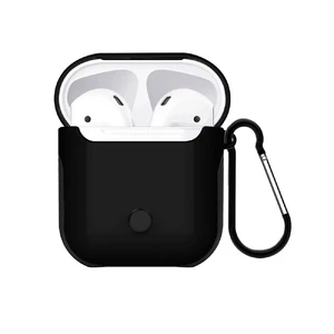 Пластиковий чохол з карабіном WIWU Armor Black для Apple AirPods