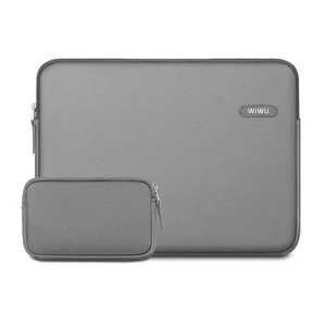 Влагозащитный чехол-сумка WIWU Classic Sleeve Grey для Macbook Pro 15" - Фото 2