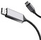 Нейлоновый кабель WIWU X6 Coaxial Cable Charcoal Gray USB 3.1 Type-C to HDMI 1.8m  - Фото 1