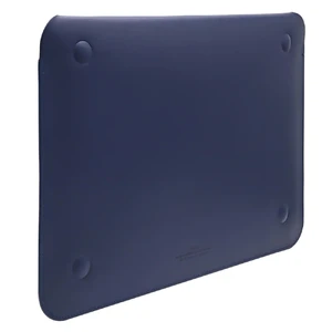 Чехол-папка WIWU Skin Pro 2 Leather Sleeve для MacBook Air 13" (2018-2024) | Pro 13" (2016-2022) Navy Blue - Фото 4