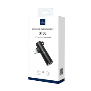Адаптер для наушников WIWU ST03 Lightning to AUX 3.5mm | Lightning Black - Фото 2