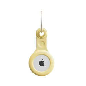 Екобрелок з кільцем Woodcessories Bio Case Citrus Yellow для AirTag