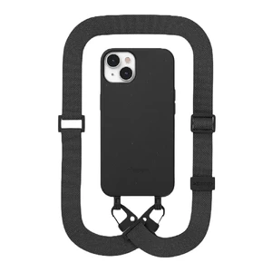 Купить Эко-чехол с ремешком Woodcessories Case with Strap Black для iPhone 14 Plus