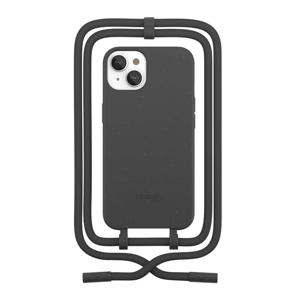 Купить Эко-чехол с ремешком Woodcessories Crossbody Case Black для iPhone  13 mini оптом в Киеве, Украине