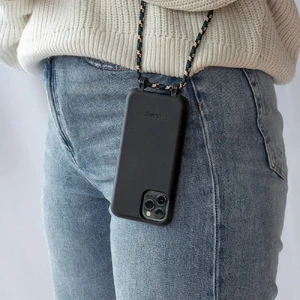 Эко-чехол с ремешком Woodcessories Crossbody Case Black для iPhone 13 Pro - Фото 3