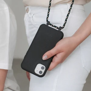 Эко-чехол с ремешком Woodcessories Crossbody Case Black для iPhone 13 Pro - Фото 4