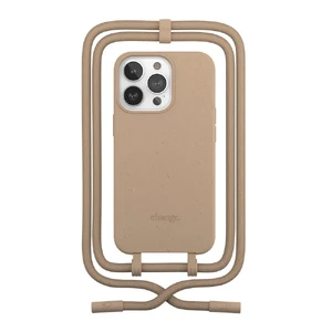Еко-чохол із шнурком Woodcessories Crossbody Case Taupe Brown для iPhone 14 Pro Max