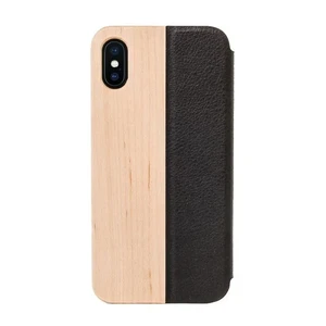 Деревянный чехол-книжка Woodcessories EcoFlip Maple для iPhone X | XS  - Фото 1