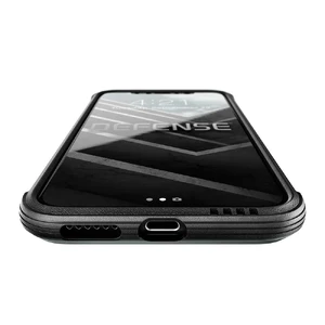 Противоударный чехол X-Doria Defense Lux Black Leather для iPhone X | XS - Фото 2