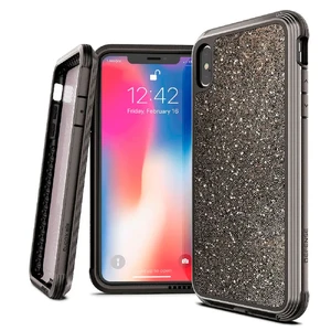 Протиударний чохол X-Doria Defense Lux Dark Glitter для iPhone XS Max 473224 - Фото 1