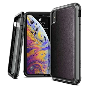 Протиударний чохол X-Doria Defense Lux Black Leather для iPhone XS Max