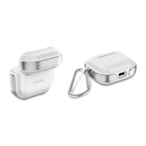 Протиударний чохол з карабіном X-Doria Defense Trek Silver для AirPods 3 - Фото 3