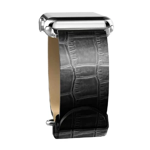 Кожаный ремешок X-Doria Lux Band Black Croc для Apple Watch Ultra 49mm | 45mm | 44mm | 42mm  - Фото 1