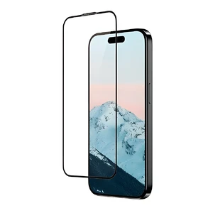 Захисне скло з рамкою для поклейки Baseus Diamond Full-Coverage HD для iPhone 15 Pro Max