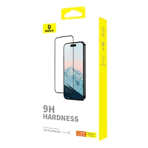 Защитное стекло с рамкой для поклейки Baseus Diamond Full-Coverage HD для iPhone 15 Pro - Фото 3