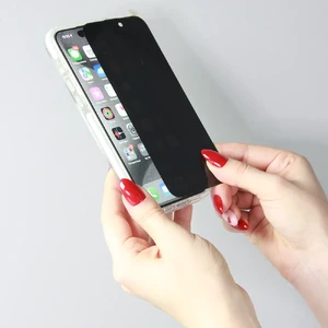 Защитное стекло антишпион с рамкой для поклейки Baseus Diamond Privacy для iPhone 15 Pro - Фото 6