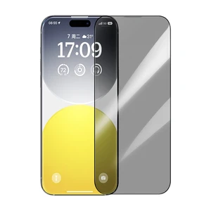 Захисне скло антишпигун з рамкою для поклейки Baseus Diamond Privacy для iPhone 16 | 15
