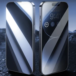 Защитное стекло антишпион с рамкой для поклейки Baseus Diamond Privacy для iPhone 15 Pro Max - Фото 2