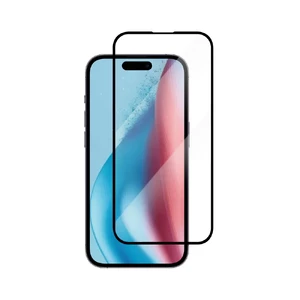 Захисне загартоване скло oneLounge NEW 3D Full Cover Black для iPhone 16 | 15