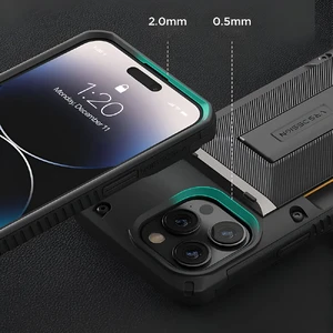 Противоударный чехол-кошелек VRS Design Damda Glide Hybrid Groove Black для iPhone 15 - Фото 8