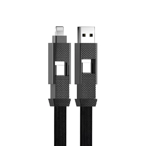 Нейлоновый кабель 4-в-1 USB-C/Lightning 60W для быстрой зарядки 1m | iLoungeMax iCharge