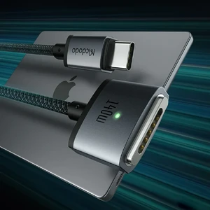 Зарядный кабель Mcdodo Flash Magnetic Cable USB-C to Magsafe 3 with LED 140W (2m) - Фото 6