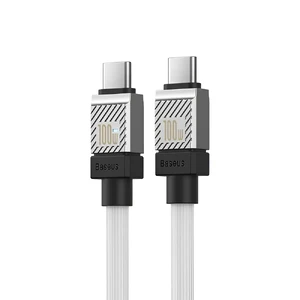 Зарядный кабель Type-C to Type-C для быстрой зарядки Baseus CoolPlay Series White 100W (2m) - Фото 4