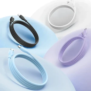 Зарядний кабель Type-C to Type-C для швидкої зарядки Baseus Pudding Series White 100W (1.2m) - Фото 3