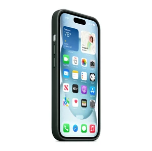 Захисний чохол Apple FineWoven Case з MagSafe Evergreen (MT3J3) для iPhone 15 - Фото 3