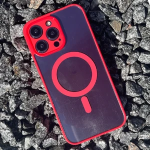 Защитный чехол с MagSafe для iPhone 14 Pro Max | iLoungeMax Clear Case Red - Фото 7