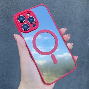 Защитный чехол с MagSafe для iPhone 14 Pro Max | iLoungeMax Clear Case Red - Фото 6